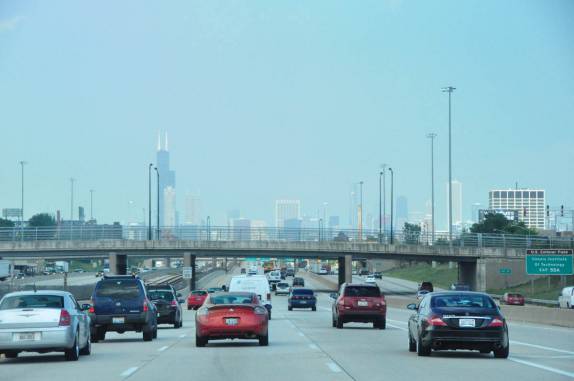 Chegando à Chicago, Illinois, nos Estados Unidos